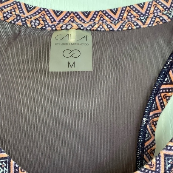 Calia Pink & Purple Diamond Printed Scoop Neck Athletic Tank Top M - Picture 4 of 11